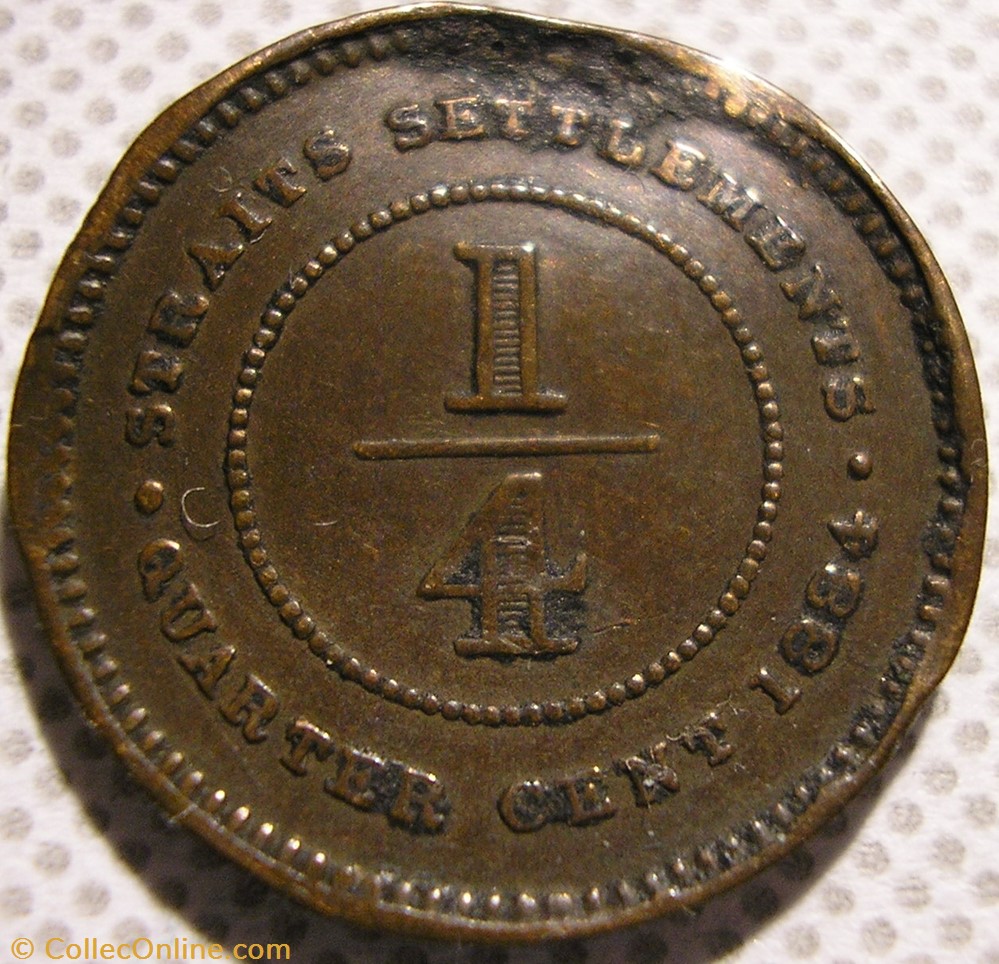monnaie monde malaisie victoria quarter cent 1884 straits settlements malaysia
