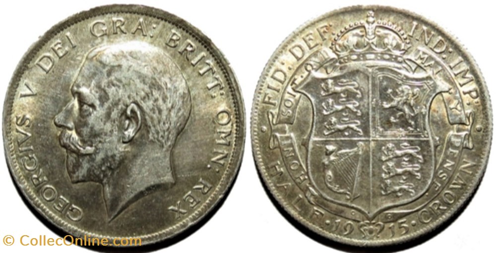 monnaies monde royaume uni george v half crown 1915 great britain