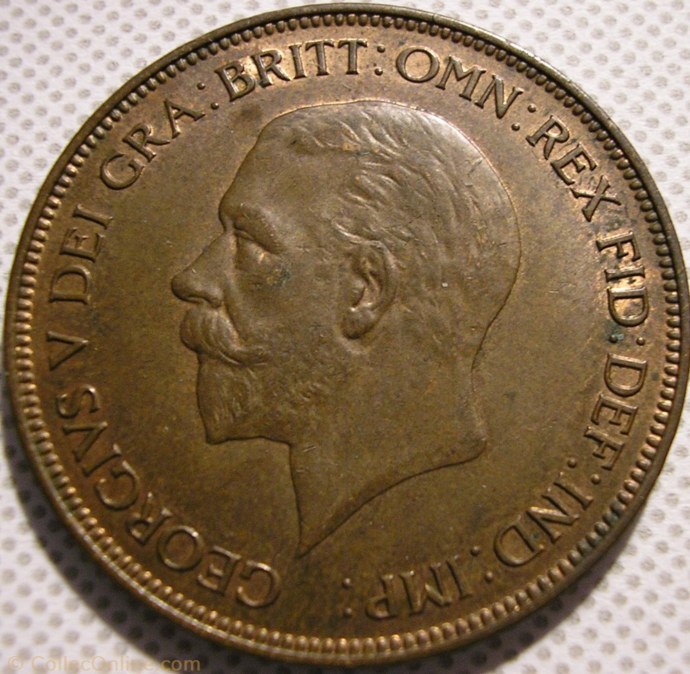 monnaies monde royaume george v one penny 1935 united kingdom