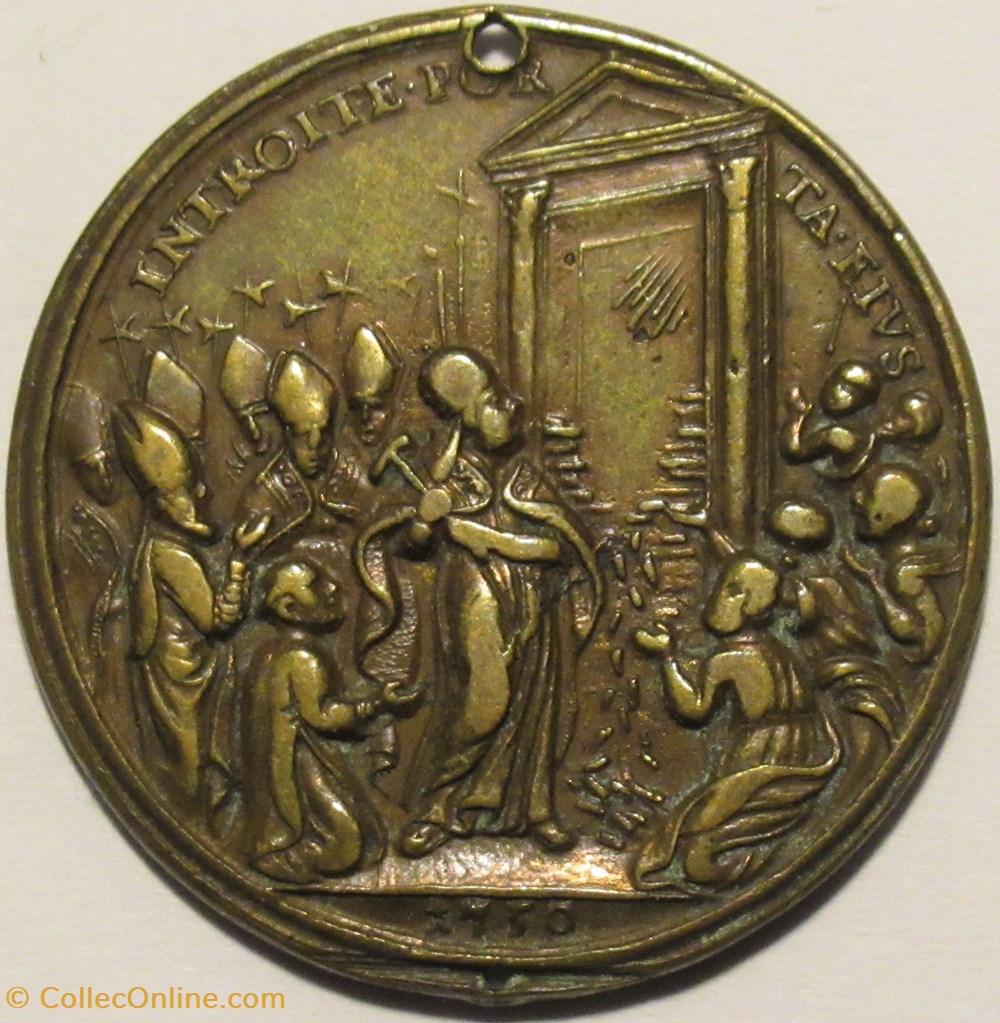 medailles etat de la cite du vatican pope benedict xiv medal 1750 jubilee opening of the holy door roma