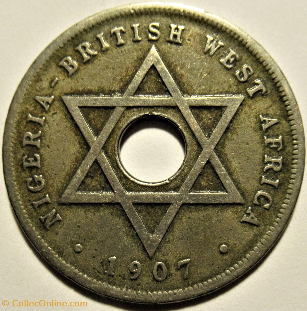 Edward VII - One Penny 1907 - West Africa 3 monnaies monde afrique occidentale britannique edward vii one penny 1907 west africa