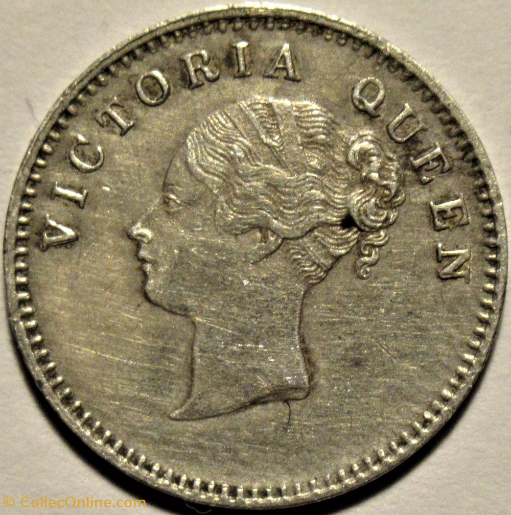 Victoria - Two Annas 1841 Calcutta - East India Company (ex.5) 2 monnaies monde inde victoria two annas 1841 calcutta east india company ex 5