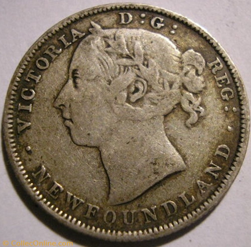 Victoria - 20 Cents 1888 Newfoundland monnaie monde canadum victoria 20 cents 1888 newfoundland