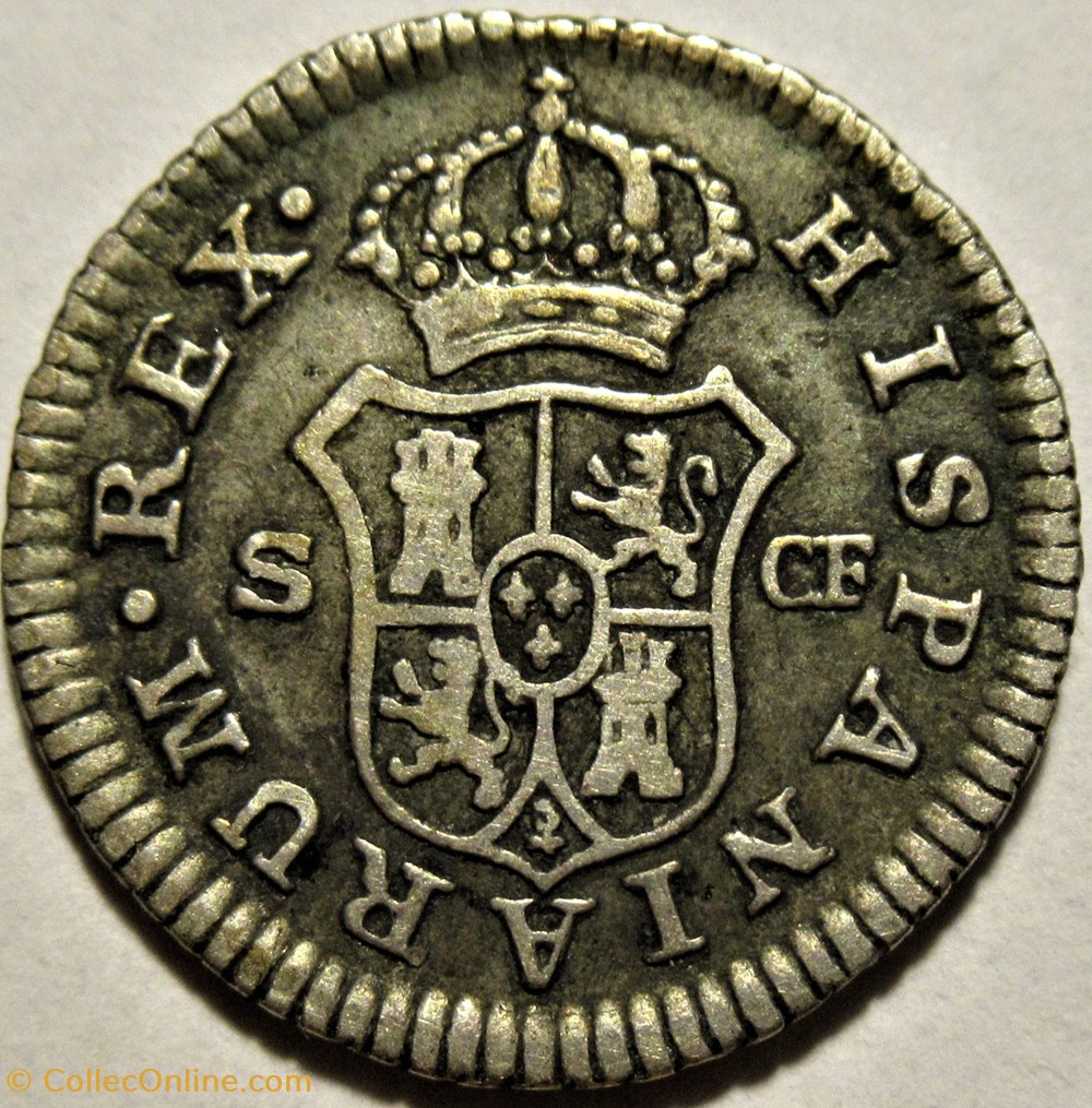 1774 Sevilla, 1/2 Real - Carlos III d'Espagne 3 monnaies monde 1774 sevilla 1 2 real carlos iii espagne