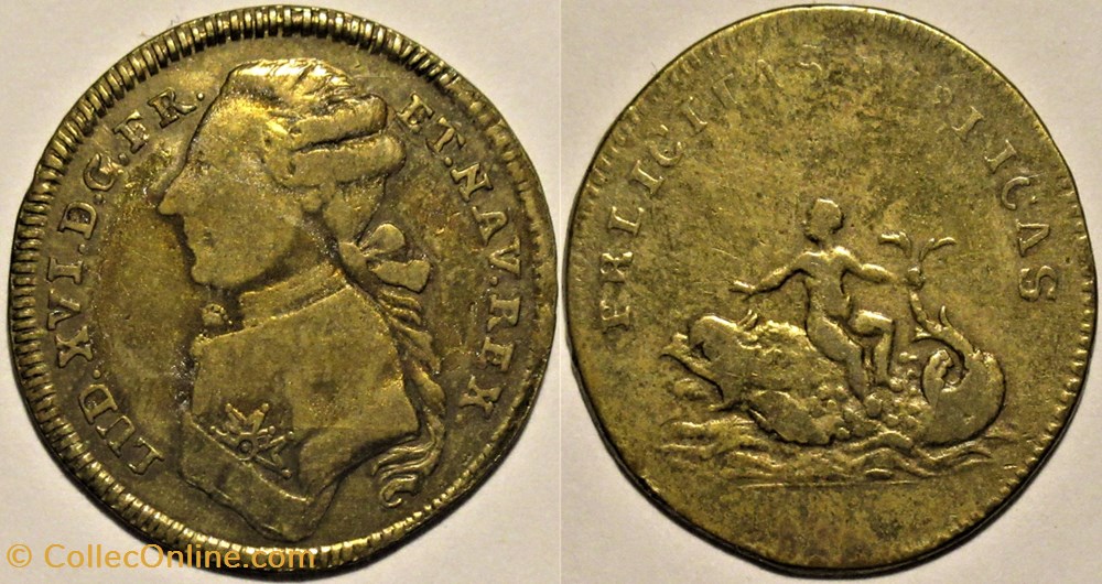 Louis XVI - c.1780, "Felicitas Publicas" Jeton de Nuremberg monnaies paranumismatique jetons poids louis xvi c 1780 felicitas publicas jeton de nuremberg