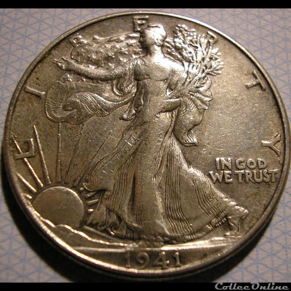 1941 Half Dollar 3 monnaie monde etat uni 1941 half dollar