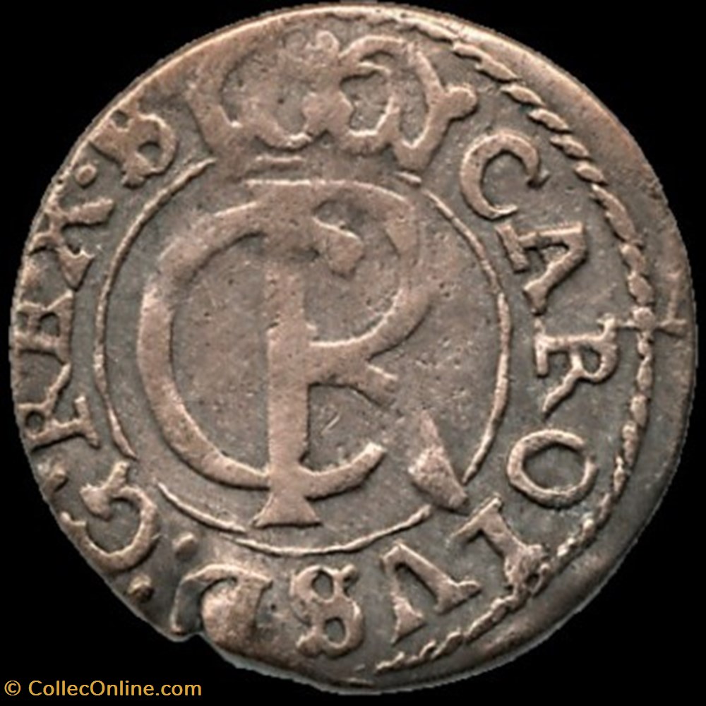 Karl XI of Sweden - 1 Solidus 1661 Riga, Livonia monnaies europe medievale royaume suede karl xi of sweden 1 solidus 1661 riga livonia