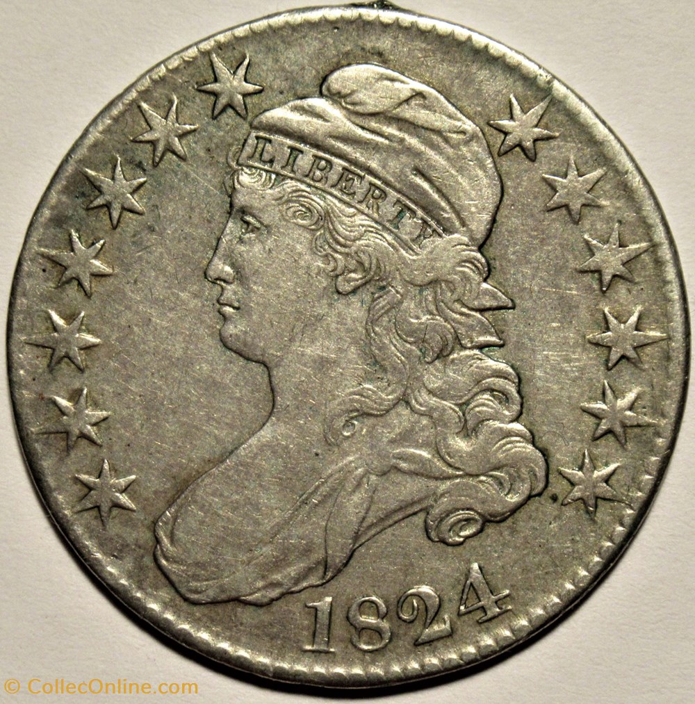 1824 Capped Bust Lettered Edge monnaies monde etats unis 1824 capped bust lettered edge