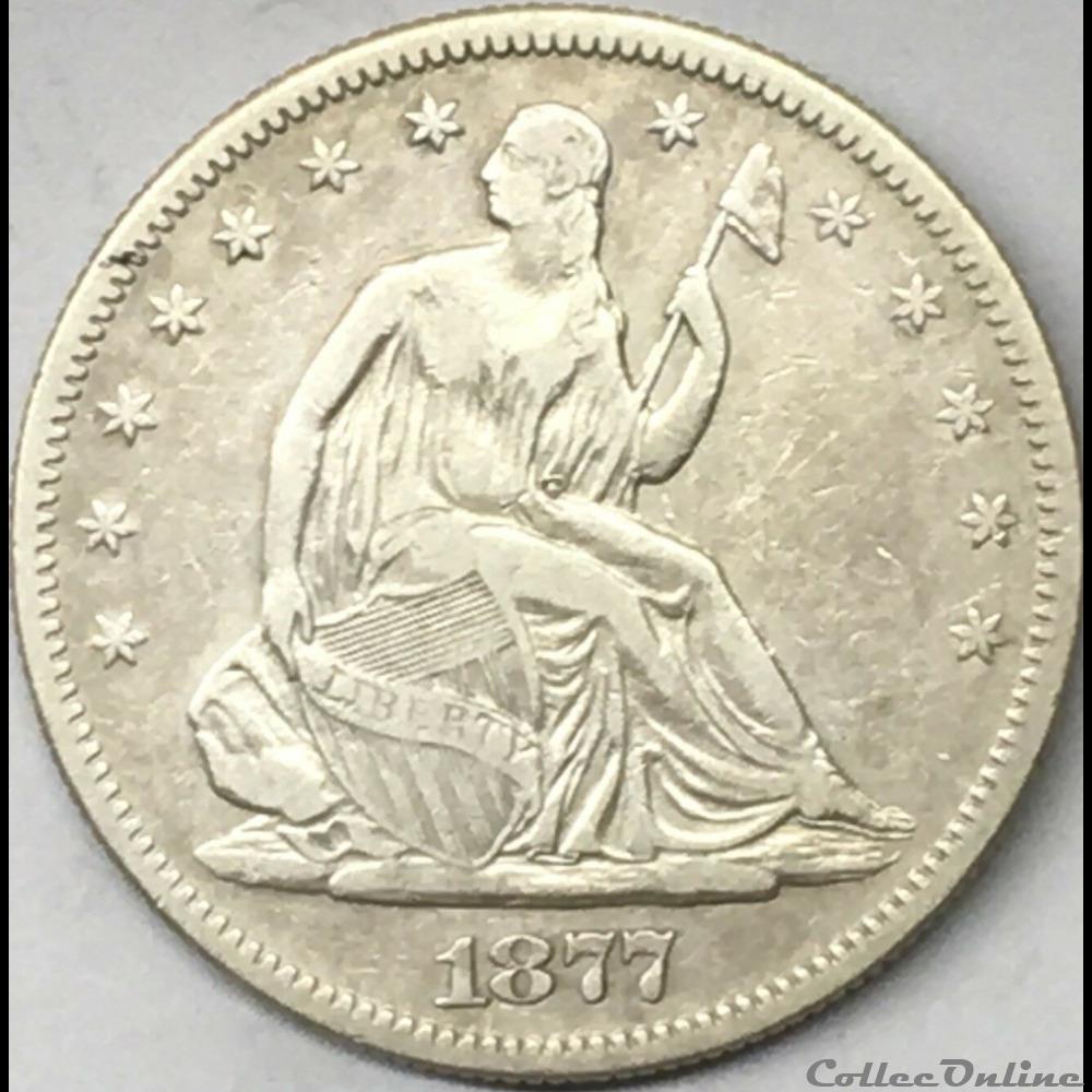 1877 S - Half Dollar monnaies monde etats unis 1877 s half dollar