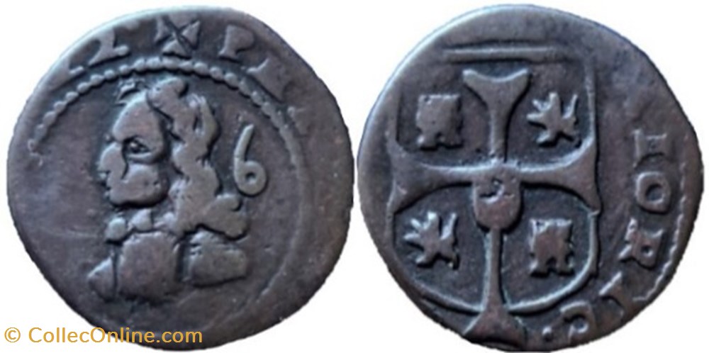 1722 Mallorca, Treseta - Felipe V (ex.2) monnaies europe medievale royaume d espagne 1722 mallorca treseta felipe v ex 2