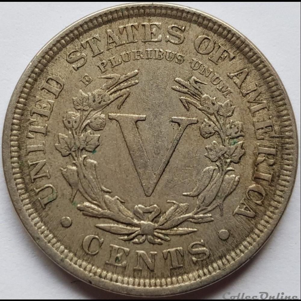 monnaies monde etats unis 1906 5 cents