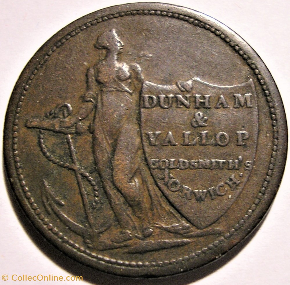 monnaie monde royaume uni 1811 halfpenny dunham yallop norwich england