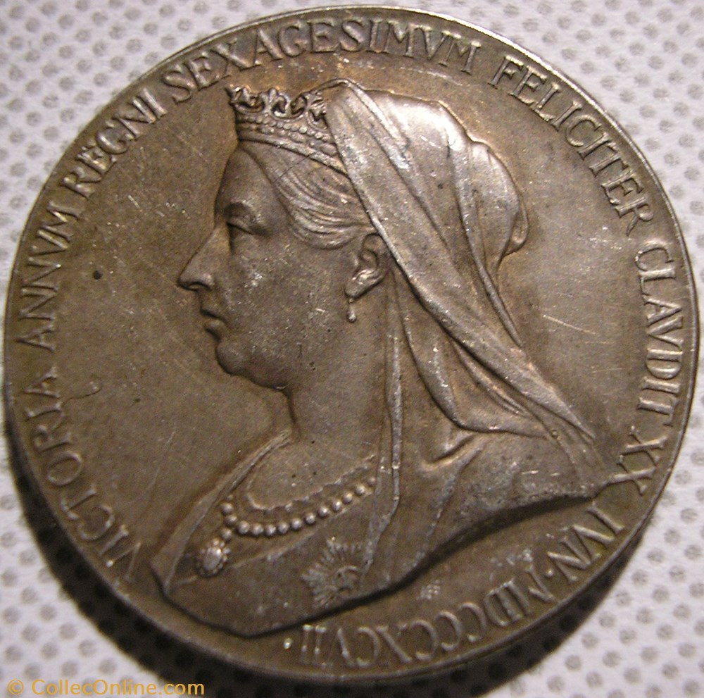medailles royaume uni victoria 1897 diamond jubilee silver medallion gb