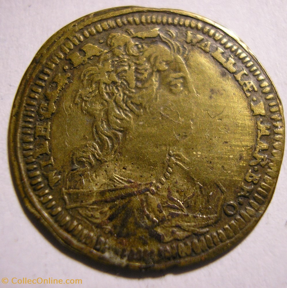Caroline of Ansbach - Princess of Wales c.1720 Token - Nuremberg Rechenpfennig 2 monnaie jeton mereaux caroline of ansbach princess of wales c 1720 token nuremberg rechenpfennig