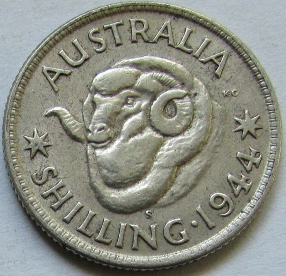 George VI - One Shilling 1944 San Francisco - Australia monnaies monde australie george vi one shilling 1944 san francisco australia