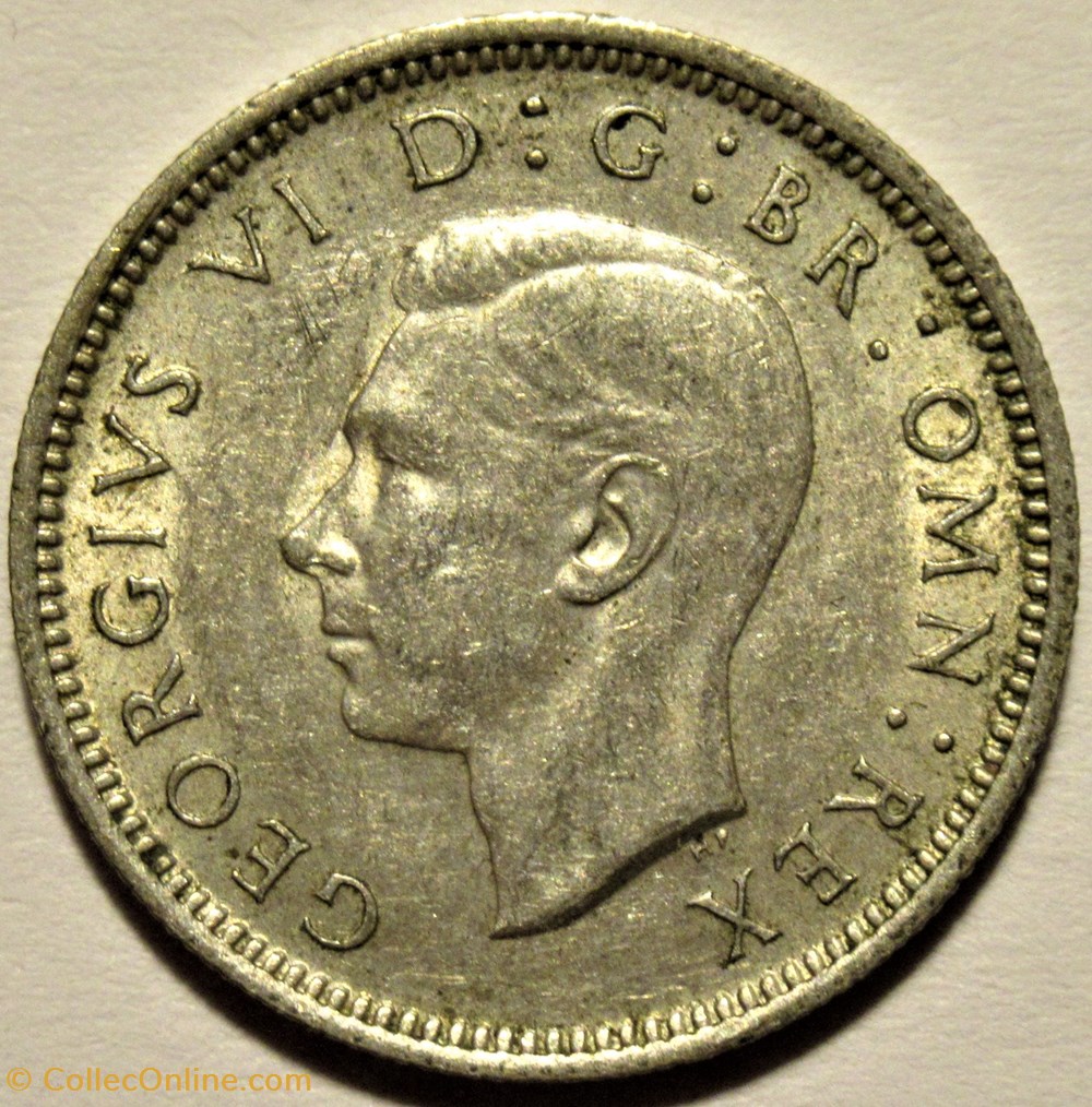 monnaies monde royaume uni george vi 6 pence 1946 great britain