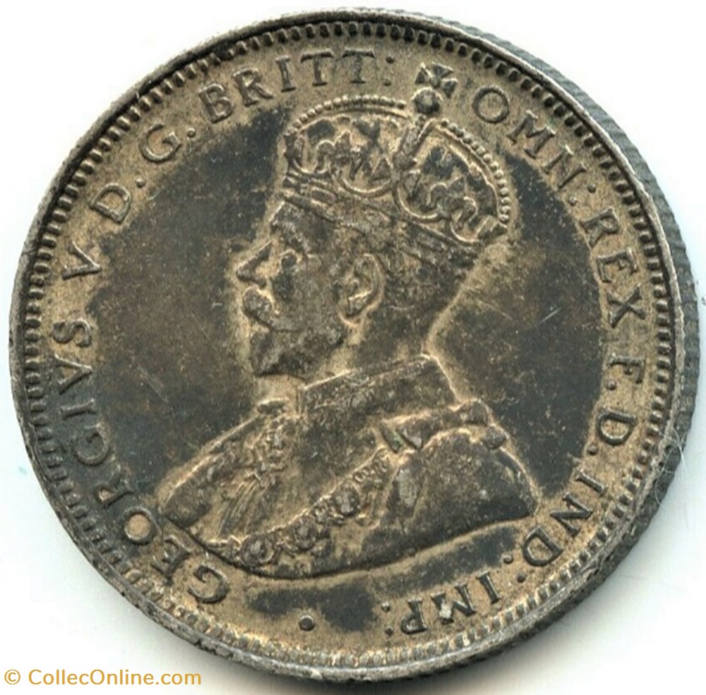 George V - 1 Shilling 1913 - West Africa 2 monnaies monde nigeria george v 1 shilling 1913 west africa