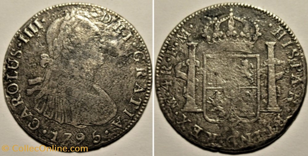 México - 4 Reales 1795 Mexico, Shipwreck - Carlos IV de España monnaies monde mexique mexico 4 reales 1795 mexico shipwreck carlos iv de espana