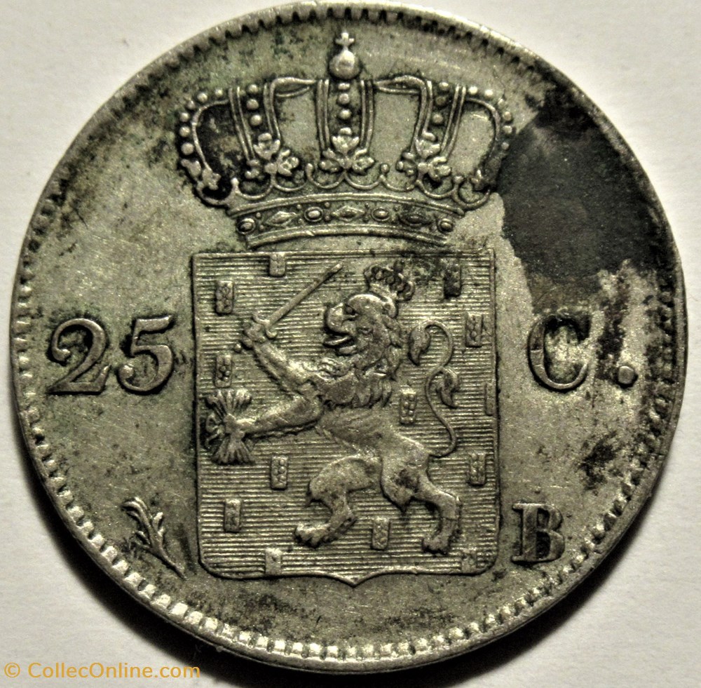 Willem I of Nederland - 25 Cents 1826 Brussels 3 monnaies monde pays bas willem i of nederland 25 cents 1826 brussels