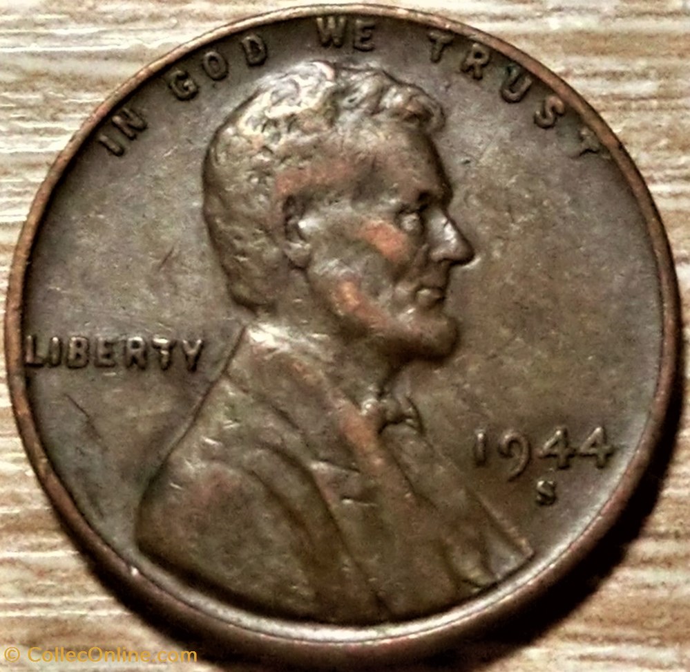1944 S One Cent monnaies monde etats unis 1944 s one cent