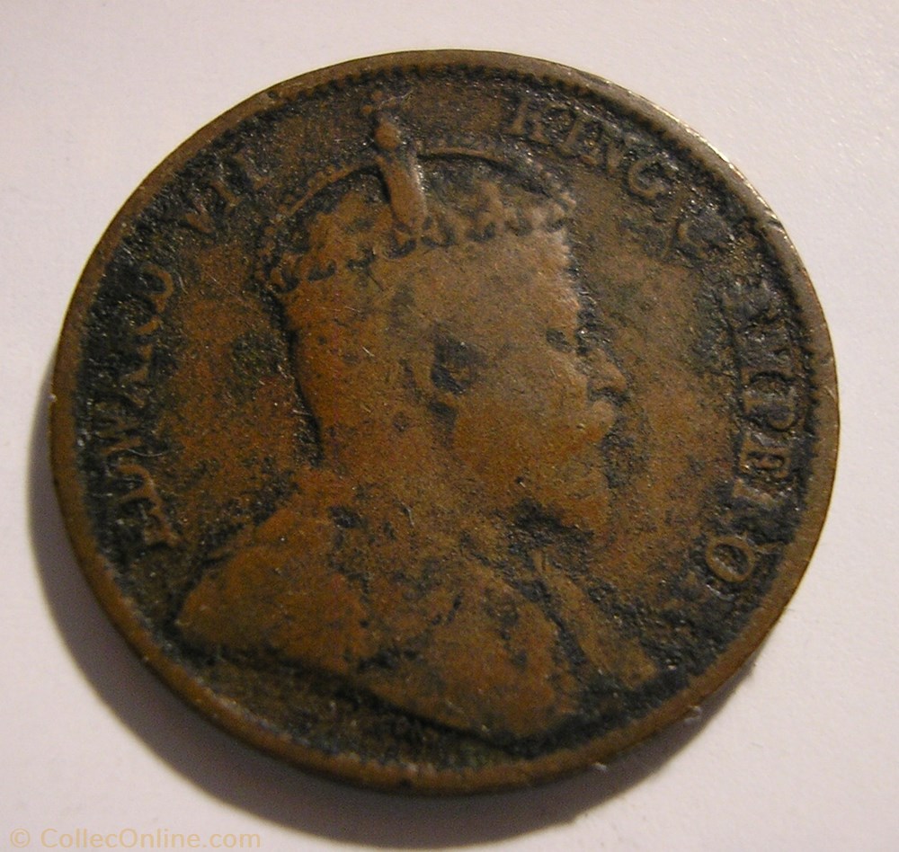monnaie monde malaisie edward vii 1 4 cent 1908 straits settlements