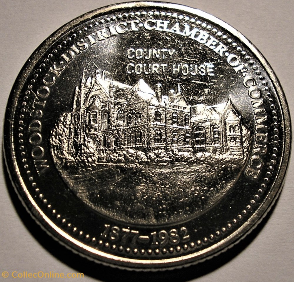 Woodstock, Ontario - One Dairy County Dollar 1982 - Chamber of Commerce 3 monnaies paranumismatique jetons poids woodstock ontario one dairy county dollar 1982 chamber of commerce