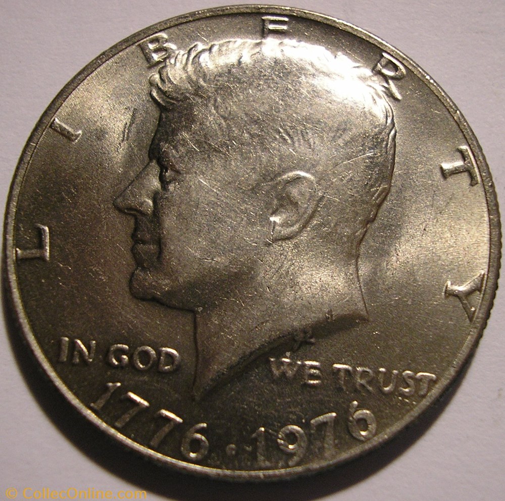 Kennedy - 1976 Bicentenial Independence 1776-1976 monnaie monde etat uni kennedy 1976 bicentenial independence 1776 1976