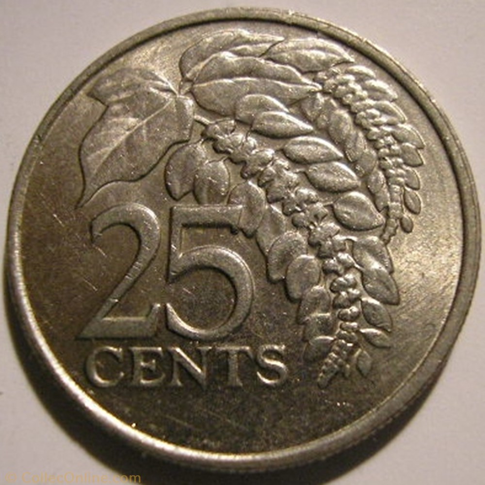 Trinitad & Tobago - 25 Cents 1980 monnaie monde trinite et trinitad tobago 25 cents 1980
