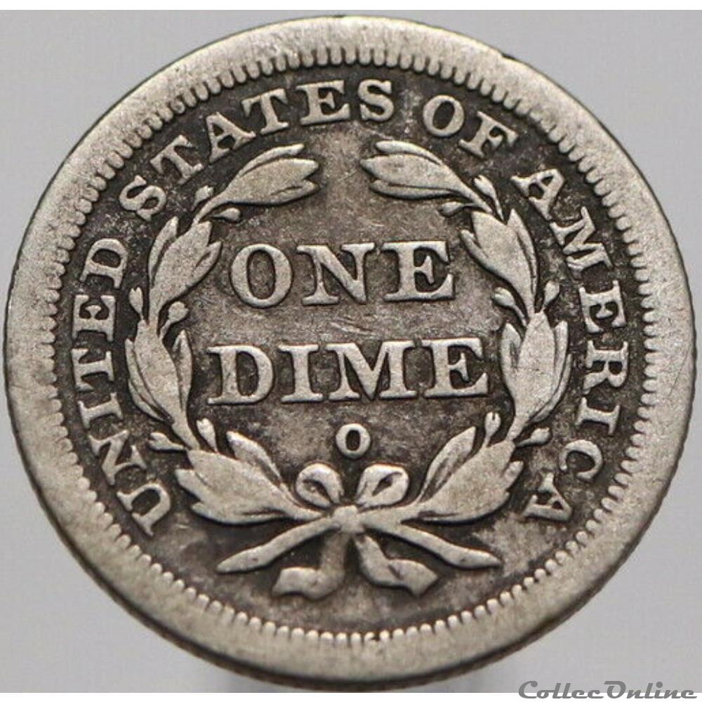 1842 o Dime / 10 Cents 2 monnaie monde etat uni 1842 o dime 10 cents