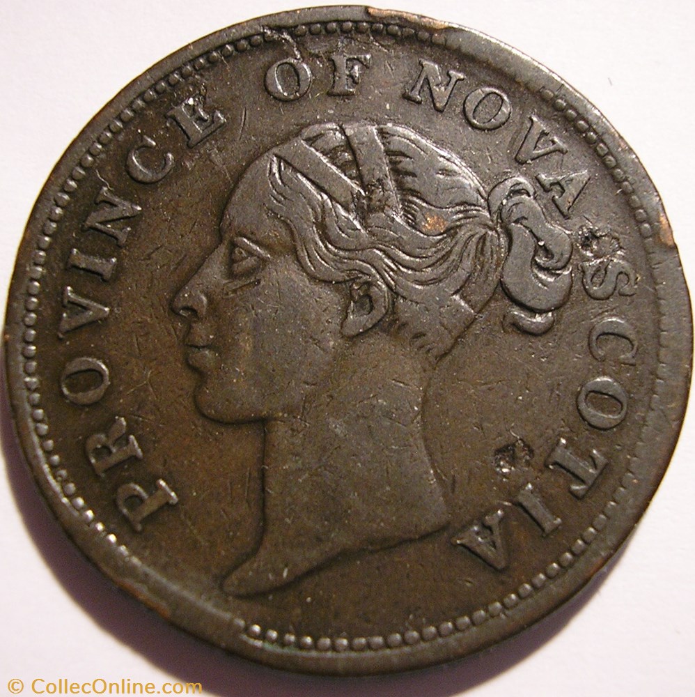 Victoria - One Penny 1840 - Nova Scotia monnaie monde canadum victoria one penny 1840 nova scotia
