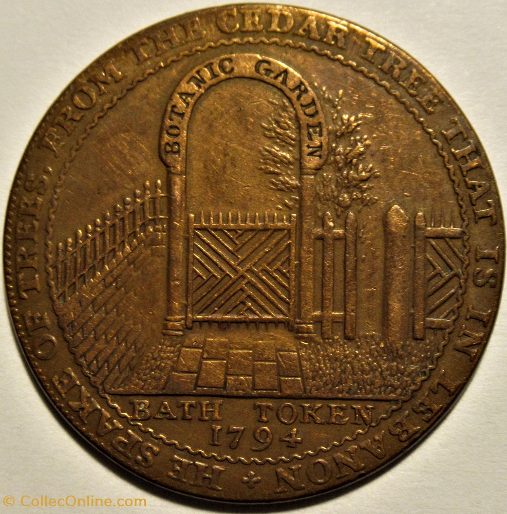 1794 HalfPenny – Bath / J. Jelly Token - Somerset, England monnaies paranumismatique jetons poids 1794 halfpenny bath j jelly token somerset england