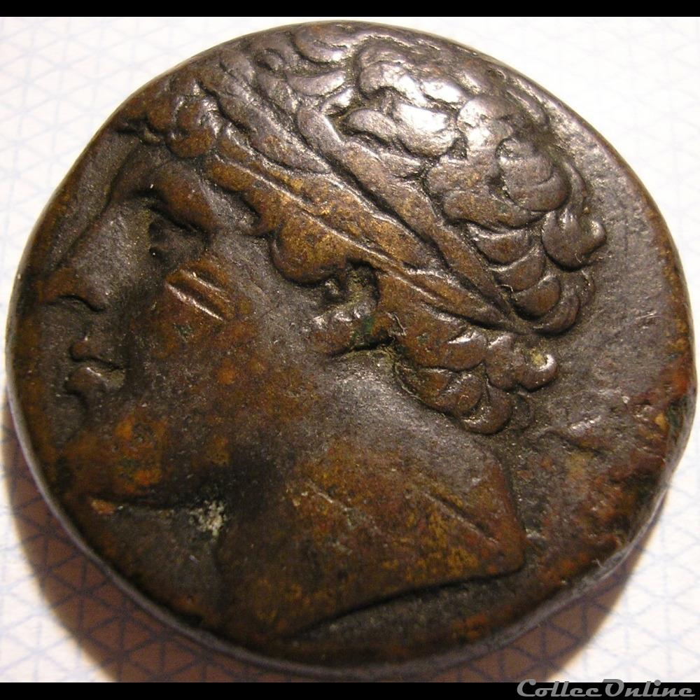 Syracuse, Sicily - Hieron II - AE20 BC. 275-215 monnaie antique grecque syracuse sicily hieron ii ae20 bc 275 215