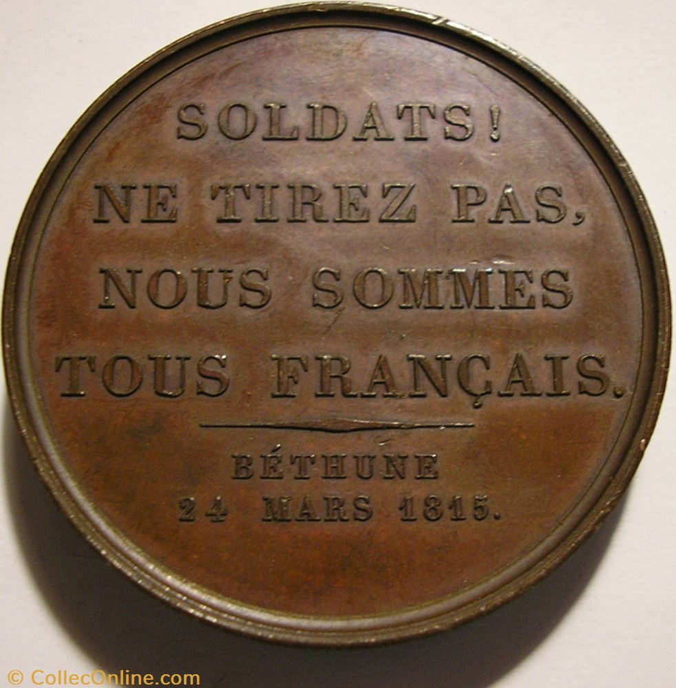 Charles Ferdinand Duc de Berry - 1815 Médaille, fuite de Louis XVIII 3 medailles france restauration charles ferdinand duc de berry 1815 medaille fuite de louis xviii
