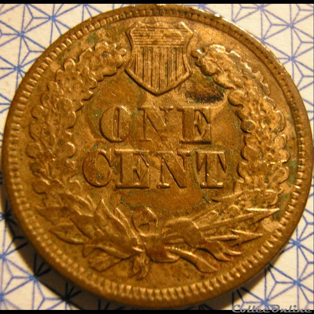 1869 One Cent 4 monnaie monde etat uni 1869 one cent