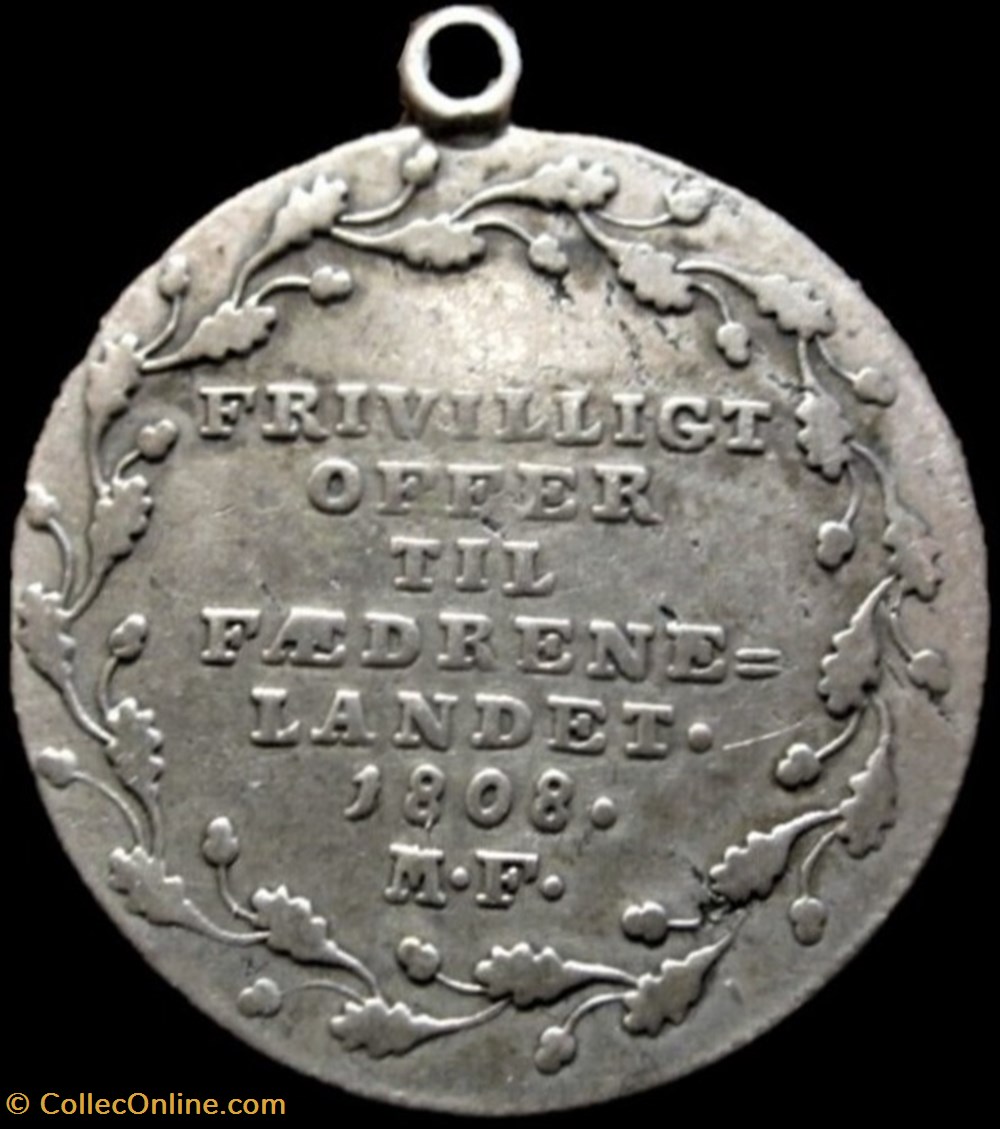 Frederik VI Denmark - ⅙ Rigsdaler Courant 1808 monnaies monde danemark frederik vi denmark rigsdaler courant 1808