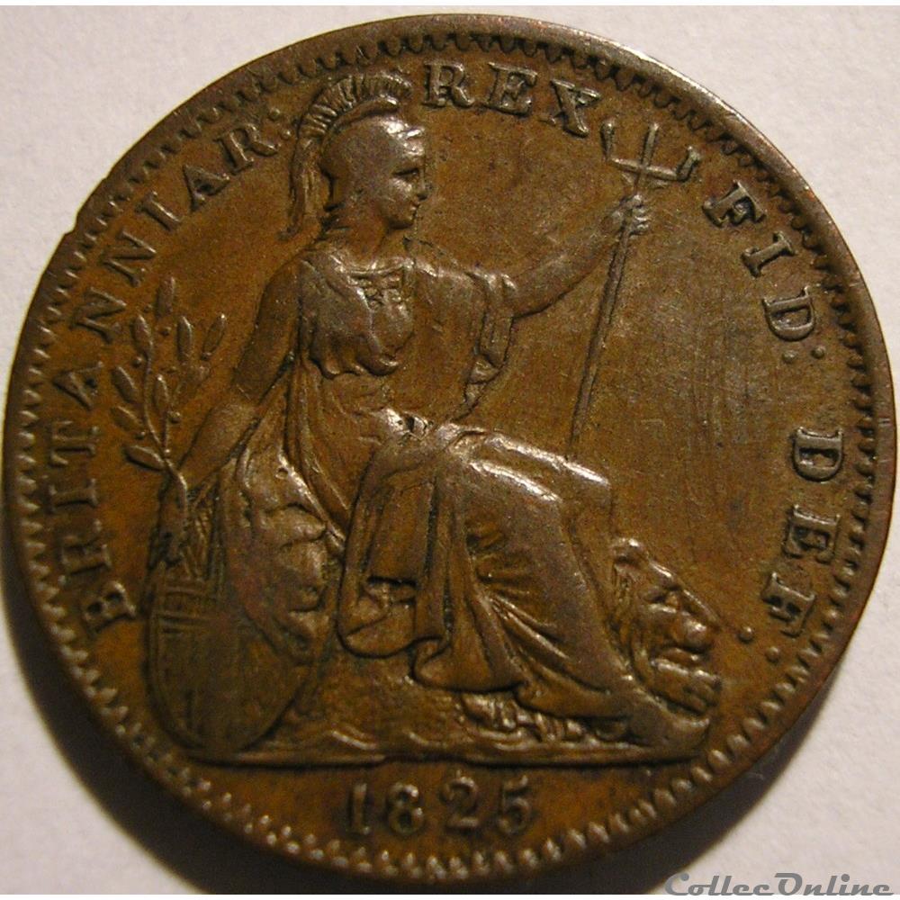 George IV - 1 Farthing 1825 Great Britain monnaie monde royaume uni george iv 1 farthing 1825 great britain