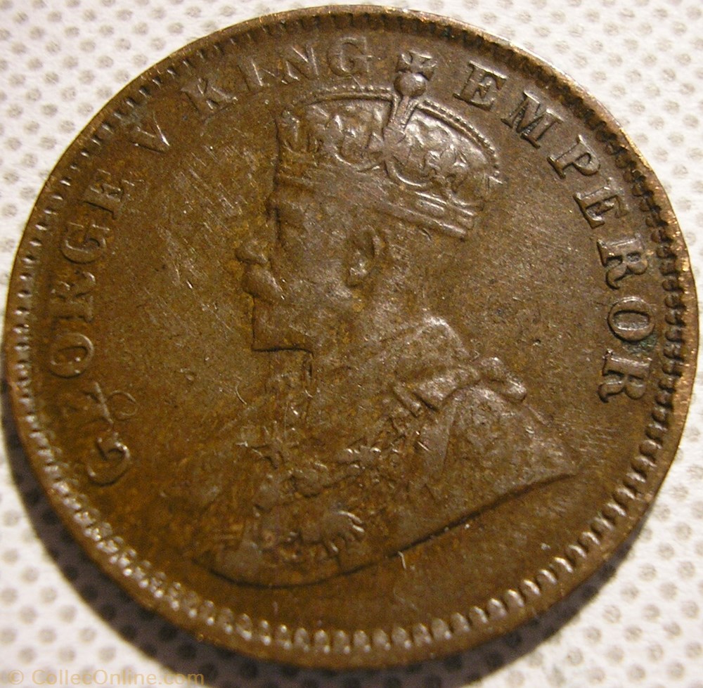 George V - One Quarter Anna 1913 Calcutta - British India Empire monnaies monde inde george v one quarter anna 1913 calcutta british india empire