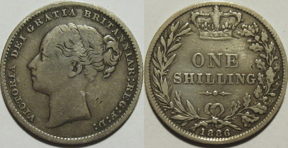 Victoria - 1 Shilling 1886 - Kingdom of Great Britain monnaies monde royaume uni victoria 1 shilling 1886 kingdom of great britain
