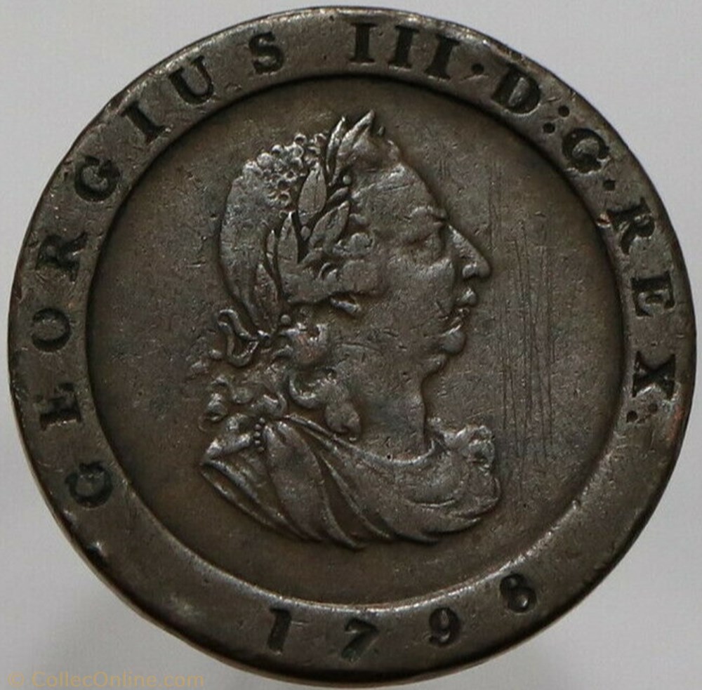 George III - Half Penny 1798 - Isle of Man monnaie monde royaume uni george iii half penny 1798 isle of man