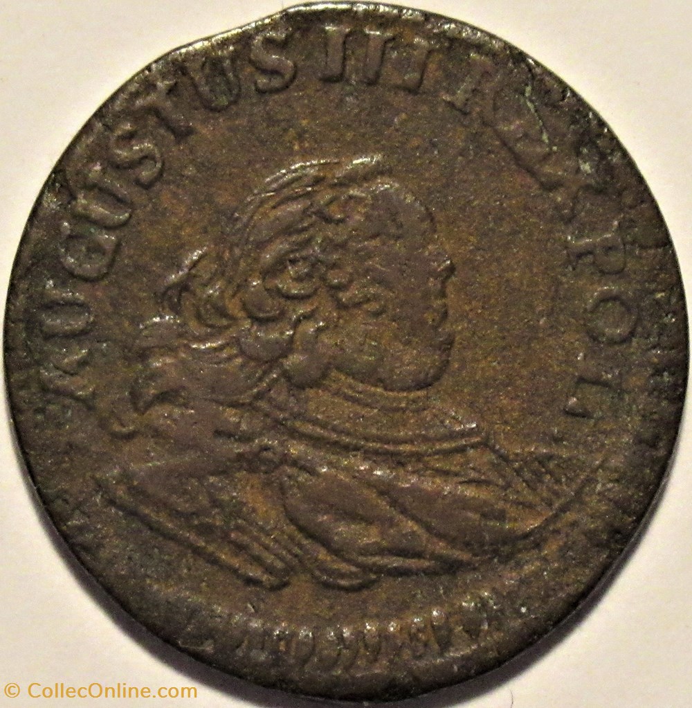 August III - 1 Grosza 1754, Polish–Lithuanian Commonwealth monnaies europe medievale republique des deux nations pologne lituanie august iii 1 grosza 1754 polish lithuanian commonwealth