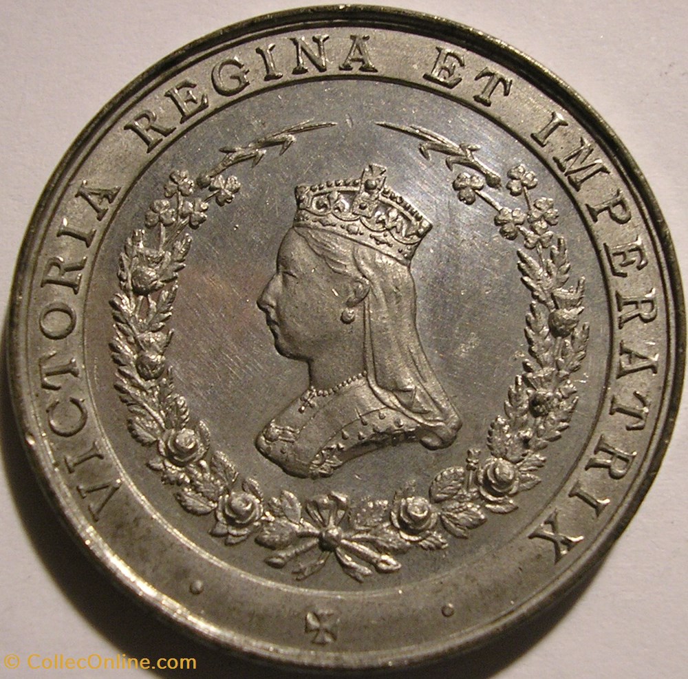 Victoria - 1887 Golden Jubilee Token - GB 2 monnaie jeton mereaux victoria 1887 golden jubilee token gb