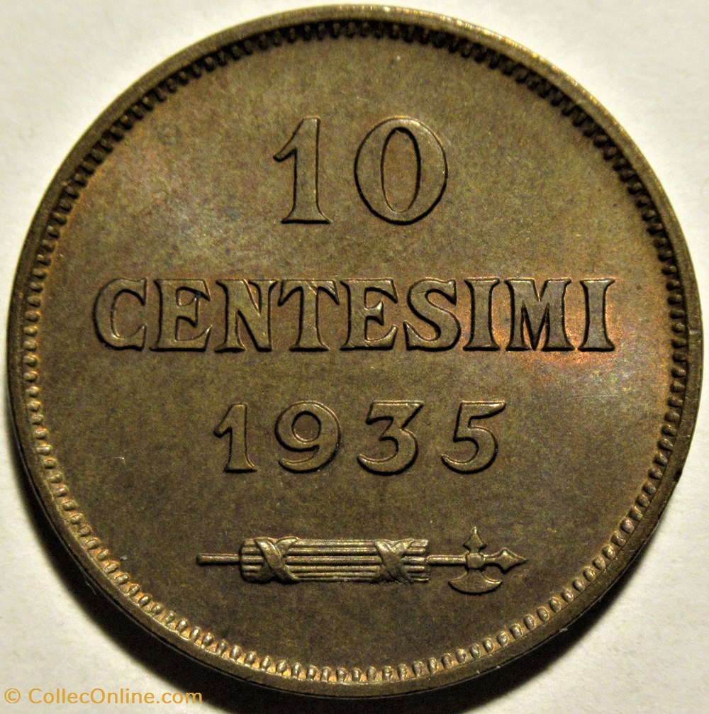 monnaies monde saint 1935 repubblica di san marino 10 centesimi roma