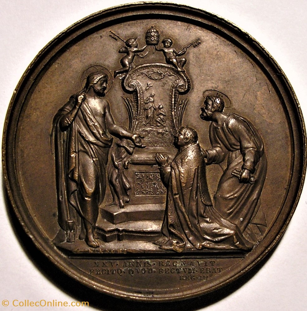 Pope Pivs IX - Jubilee Commemoration Medal 1871 Vatican 3 medailles etat de la cite du pope pivs ix jubilee commemoration medal 1871 vatican