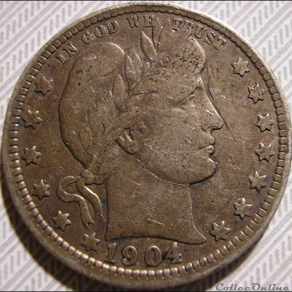 1904 Quarter Dollar monnaie monde etat uni 1904 quarter dollar