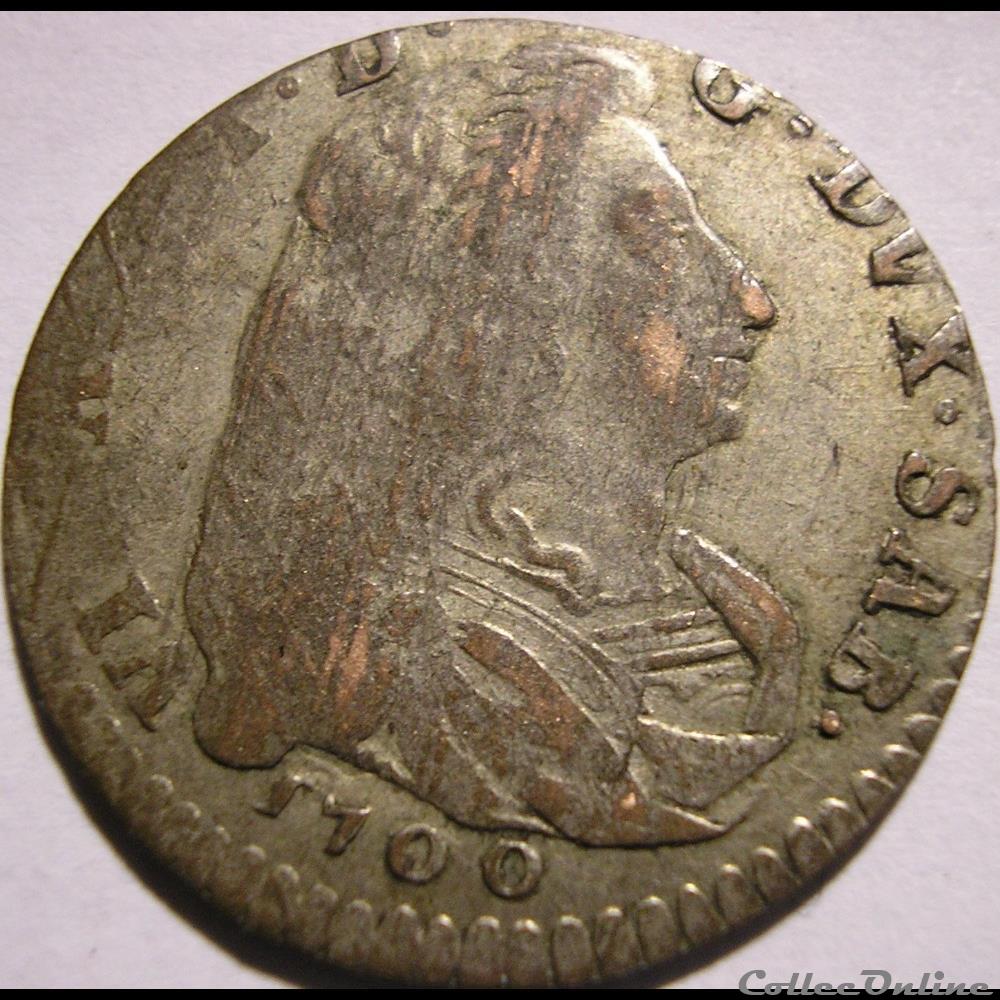 monnaies europe medievale france feodales 1700 duche de savoie 5 soldi vittorio amedeo ii
