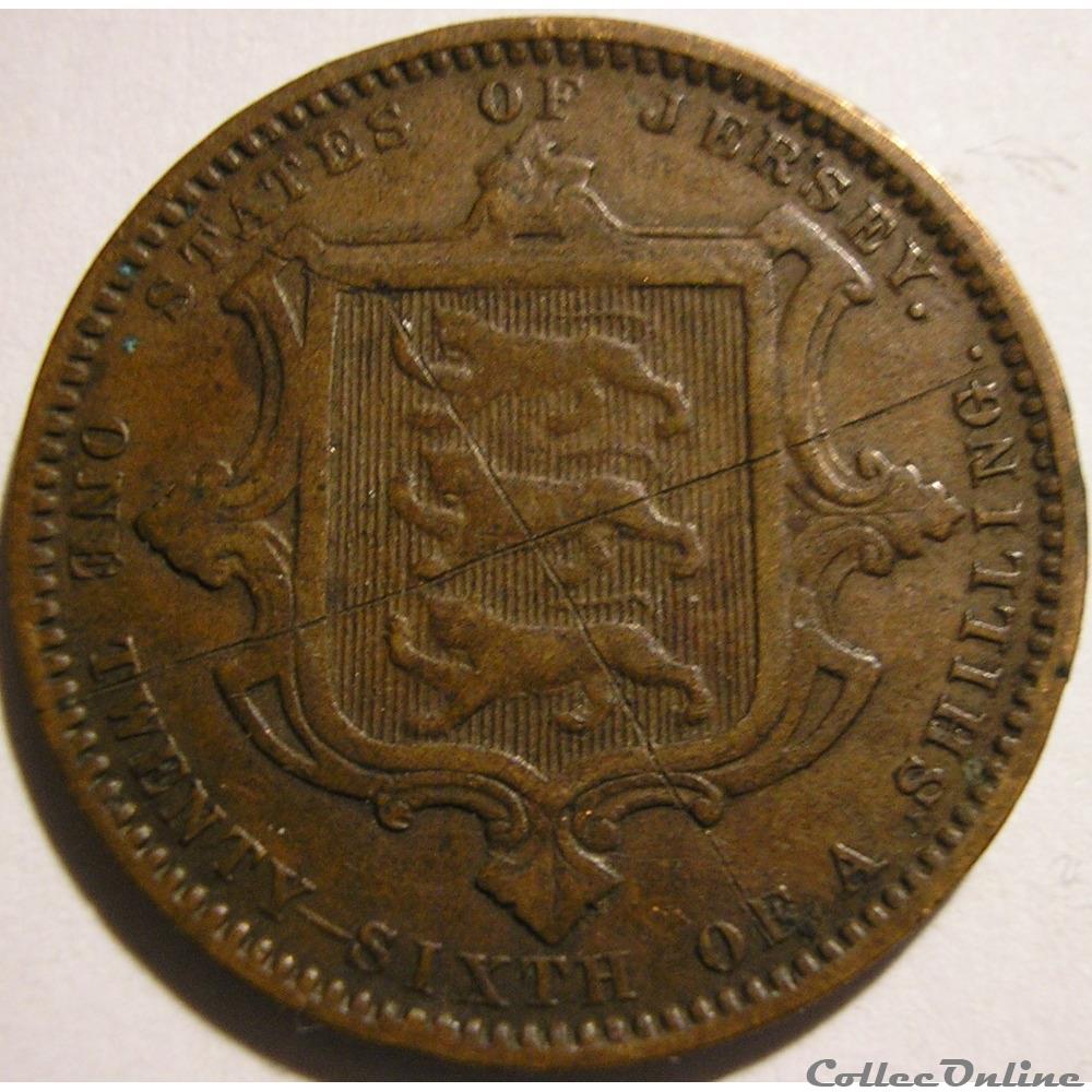 Victoria - 1/26 Shilling 1870 - States of Jersey monnaie monde victoria 1 26 shilling 1870 states of jersey