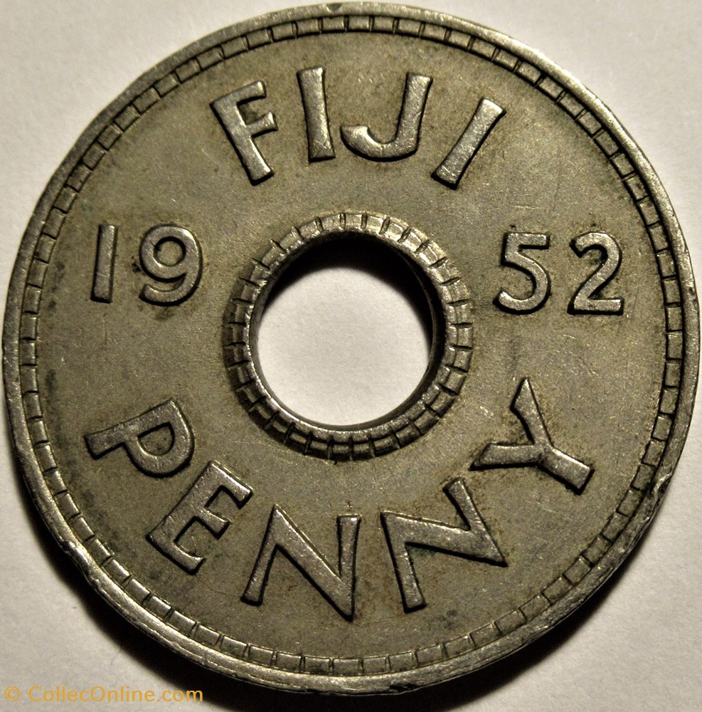 George VI - One Penny 1952 - Fiji 3 monnaies monde iles fidji george vi one penny 1952 fiji