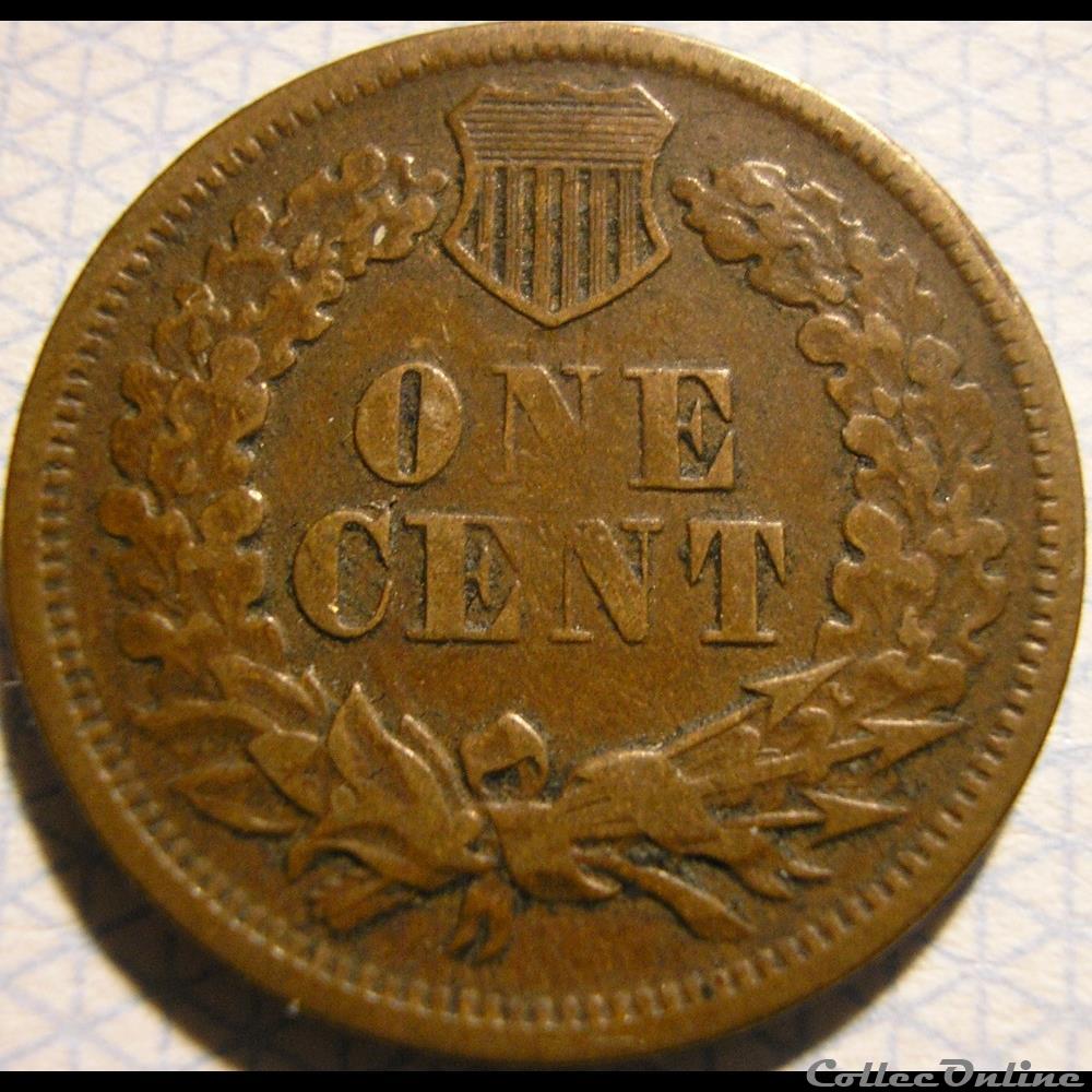 1864 One Cent (ex.3) 2 monnaies monde etats unis 1864 one cent ex 3