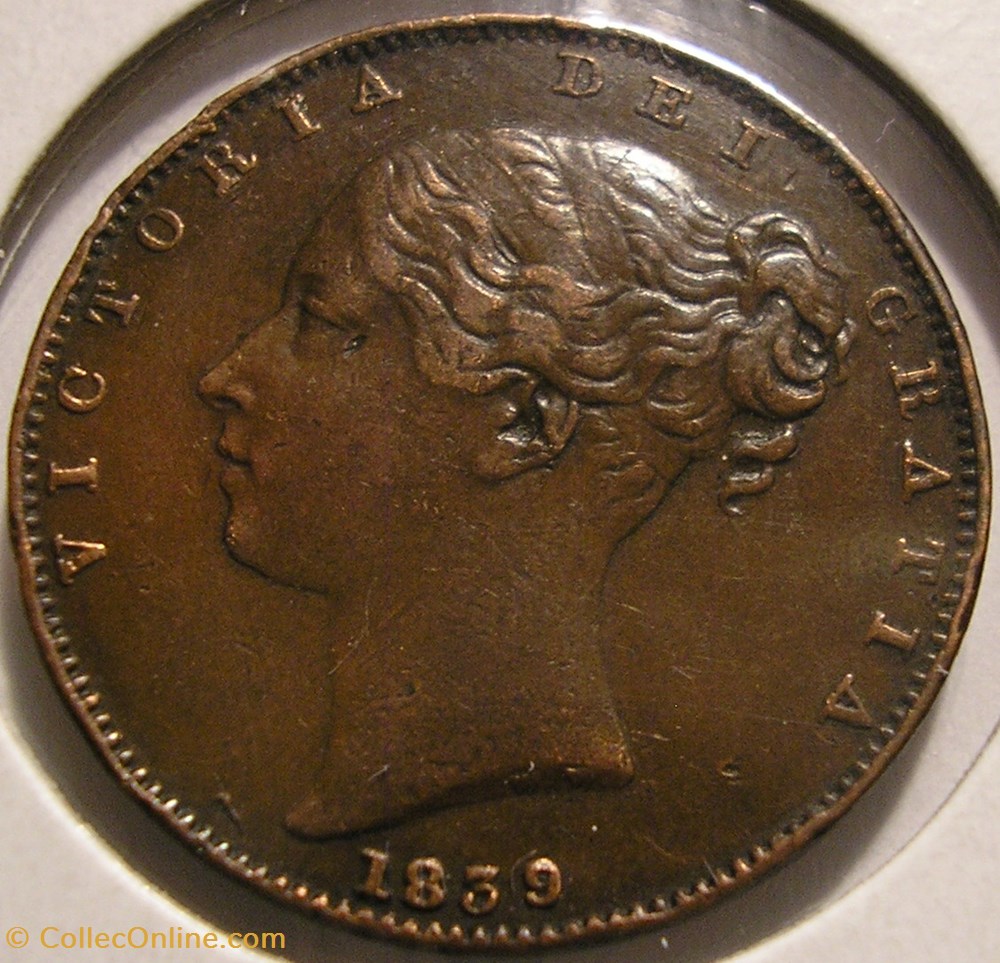 Victoria - One Farthing 1839 - Kingdom of Great Britain 3 monnaies monde royaume uni victoria one farthing 1839 kingdom of great britain