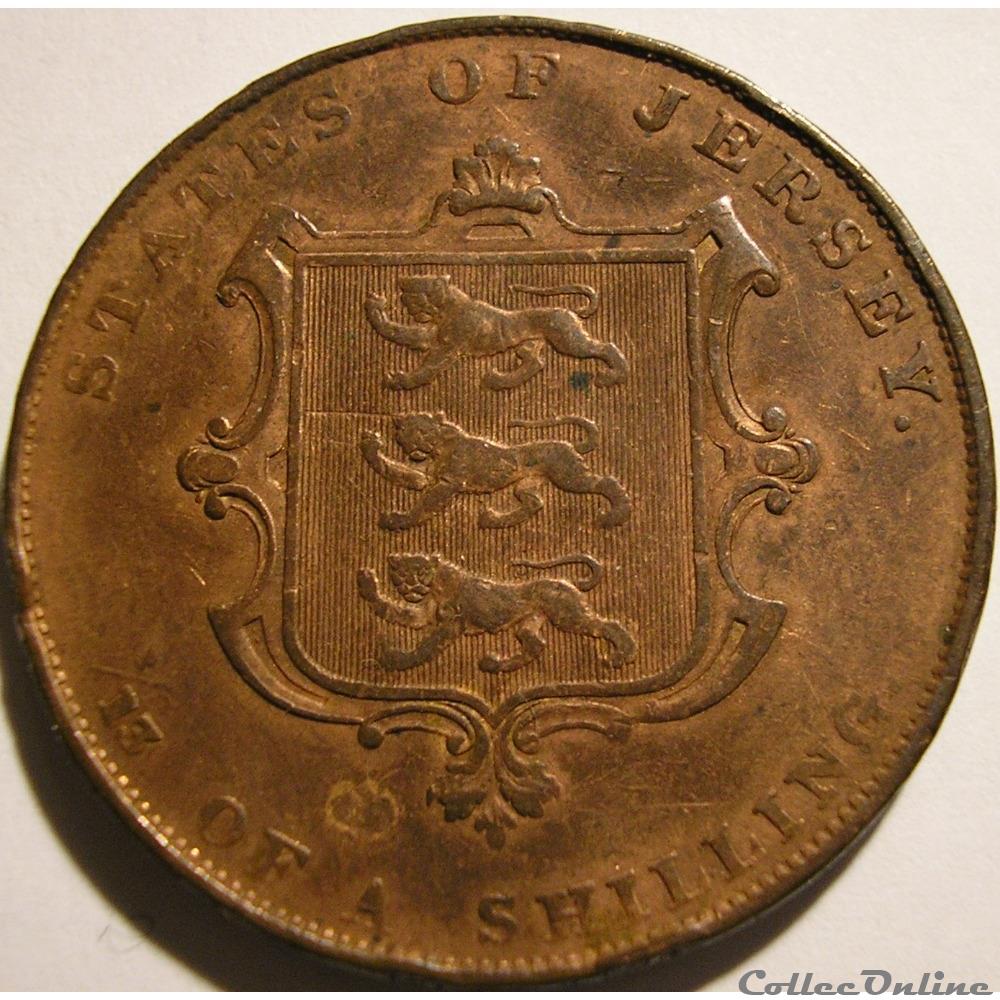 Victoria - 1/13 Shilling 1841 - Jersey (ex.2) monnaie monde victoria 1 13 shilling 1841 jersey ex 2
